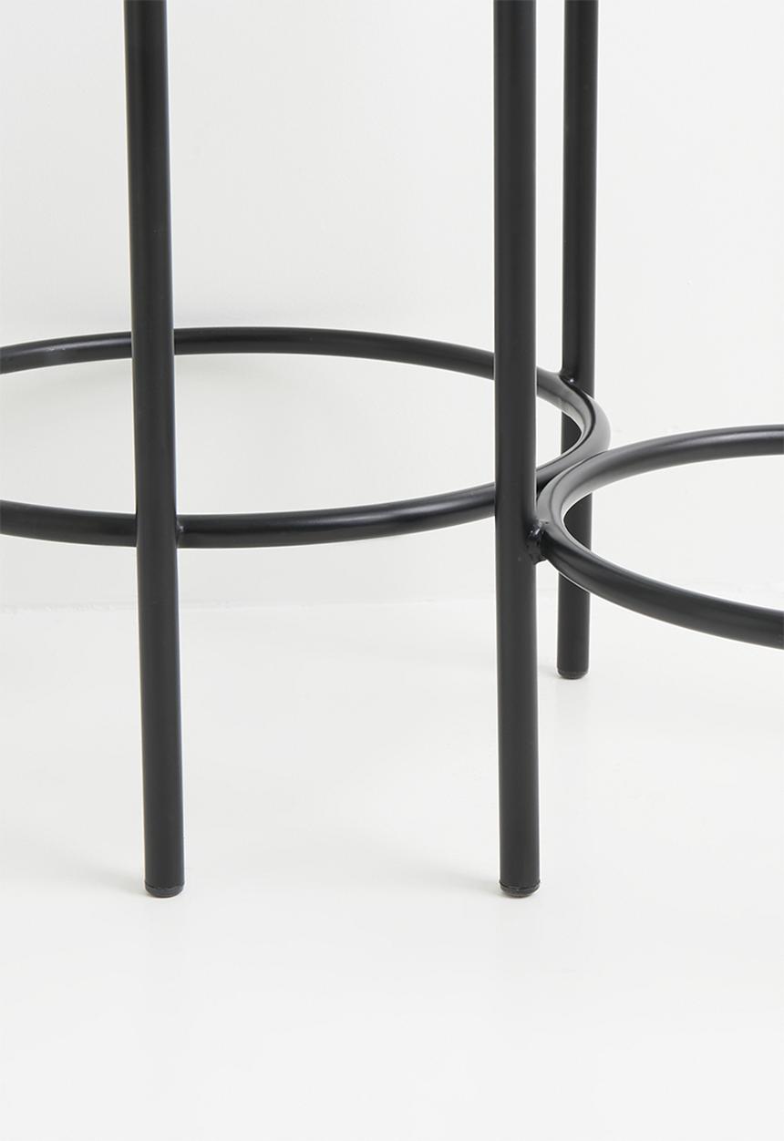 Sixth Floor - Emily glass nested side tables-black