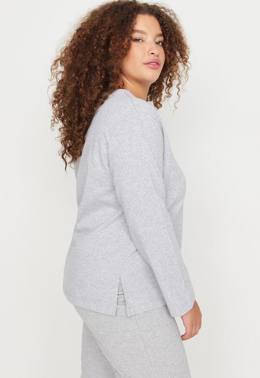 Trendyol - Pajamas with slits - gray