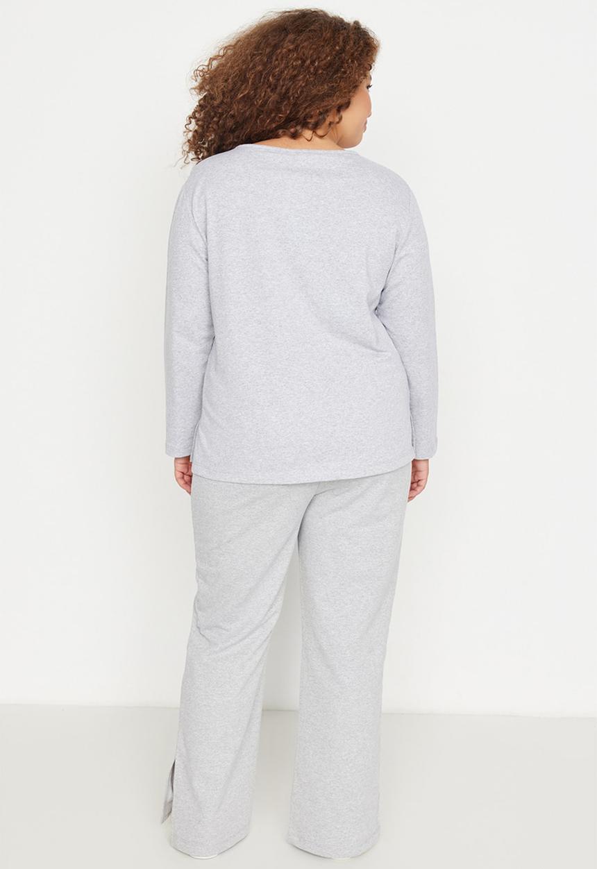 Trendyol - Pajamas with slits - gray