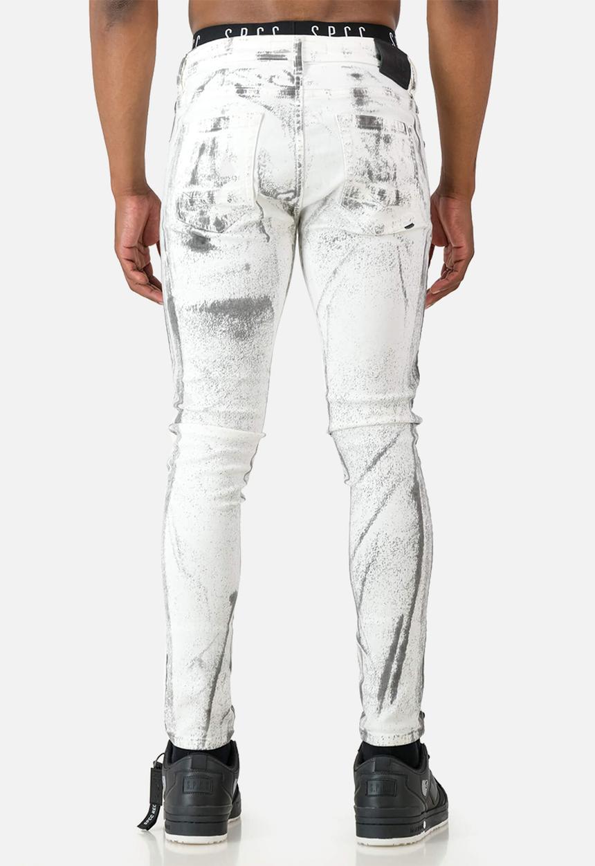 S.P.C.C - Fracture Jeans  - Optical White