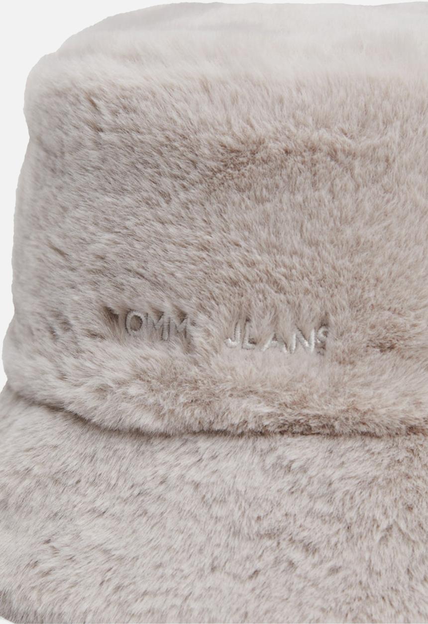 Tommy Hilfiger - Linear fur bucket hat-grey