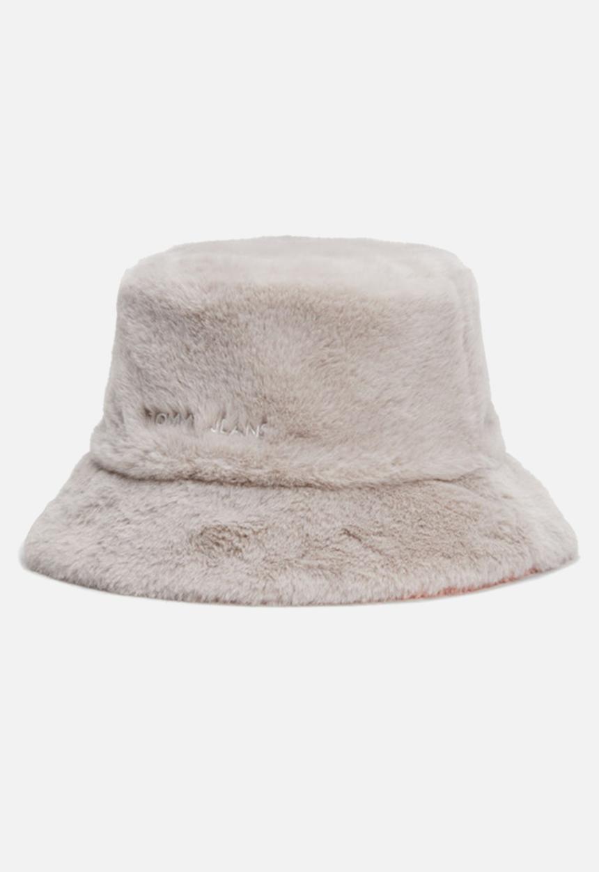 Tommy Hilfiger - Linear fur bucket hat-grey