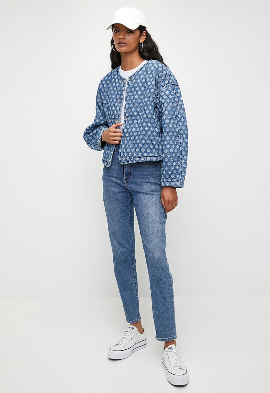Rumer Quilted Liner Shrt Faye Geo Denim