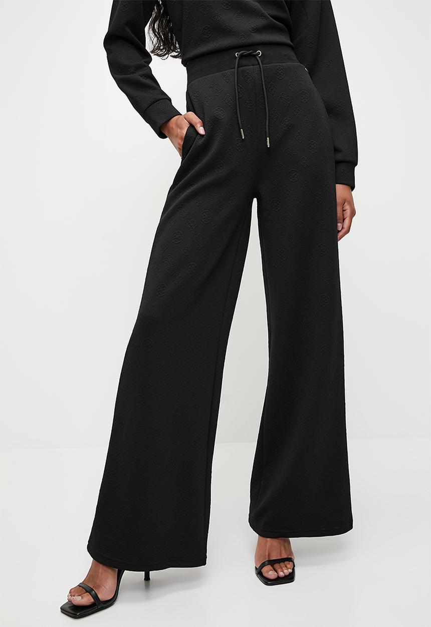 GUESS - Peony Logo Straight Long Pant - Peony Black Aop