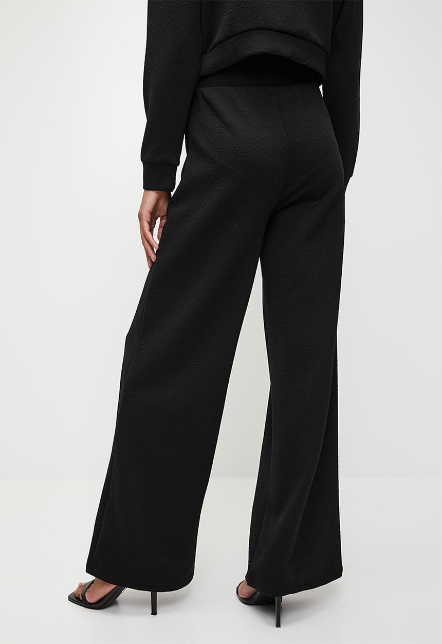 GUESS - Peony Logo Straight Long Pant - Peony Black Aop