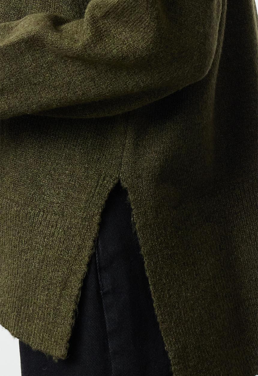 Trendyol - Soft texture wide pattern knitwear - khaki 