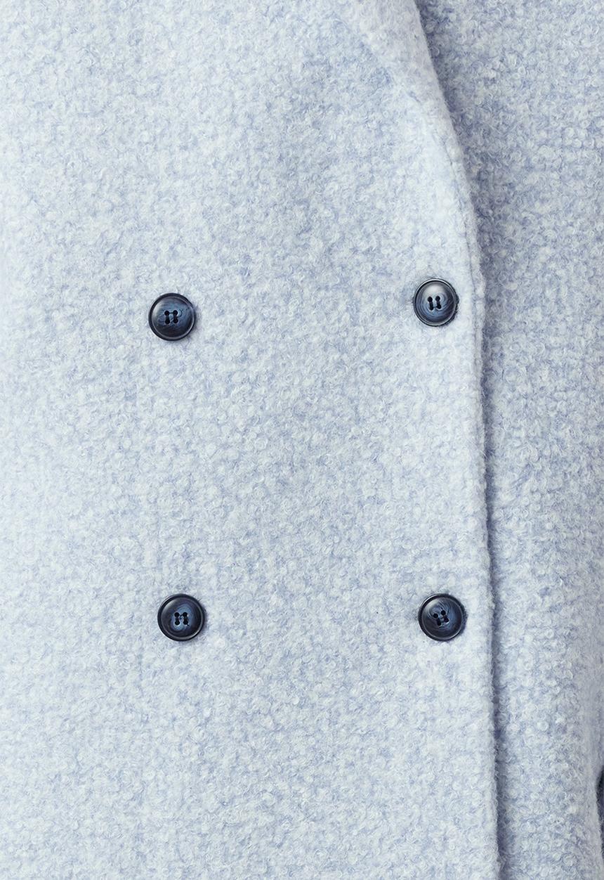 Trendyol - Oversize wide cut plush coat - baby blue 
