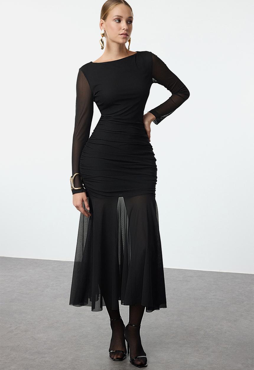 Trendyol - Bodycon Tulle - Black 
