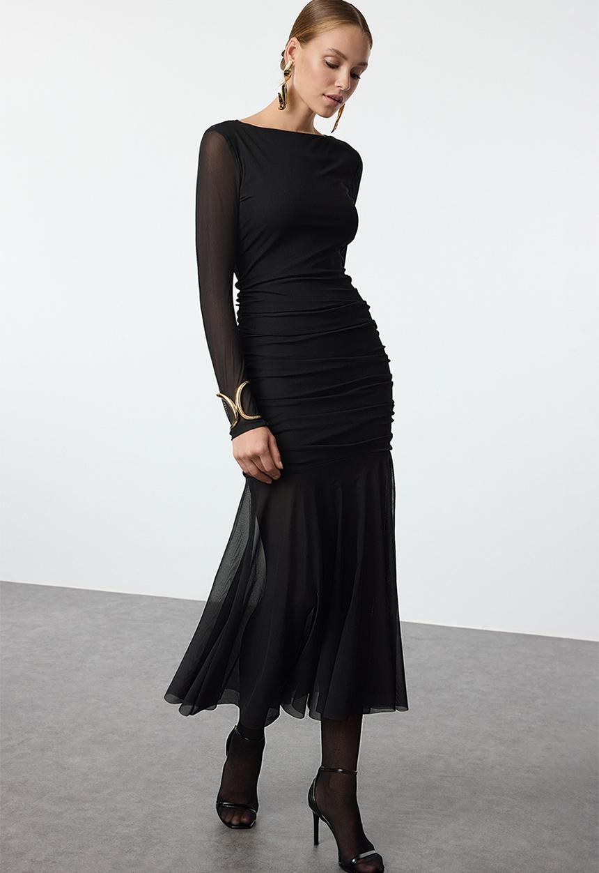 Trendyol - Bodycon Tulle - Black 