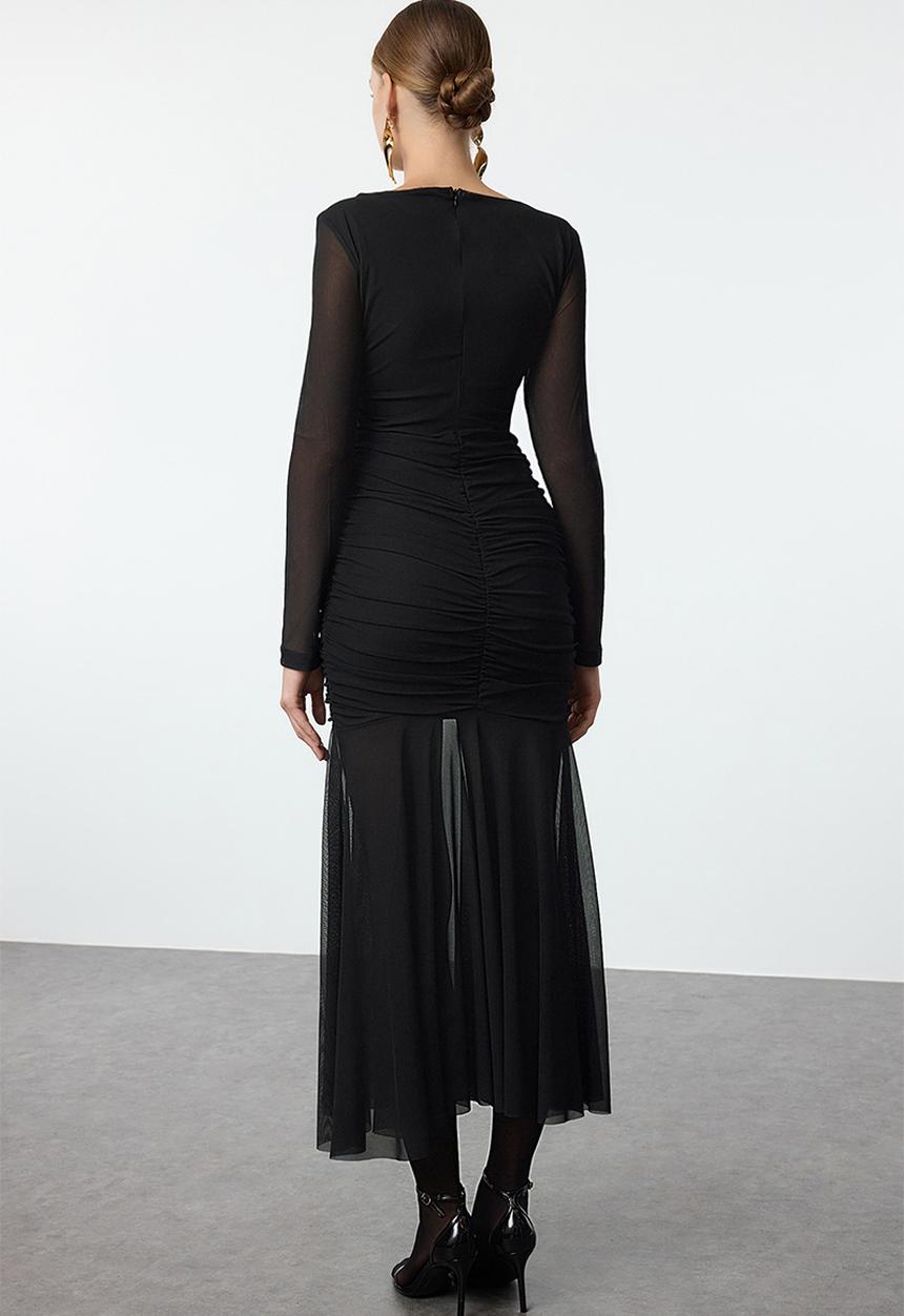 Trendyol - Bodycon Tulle - Black 