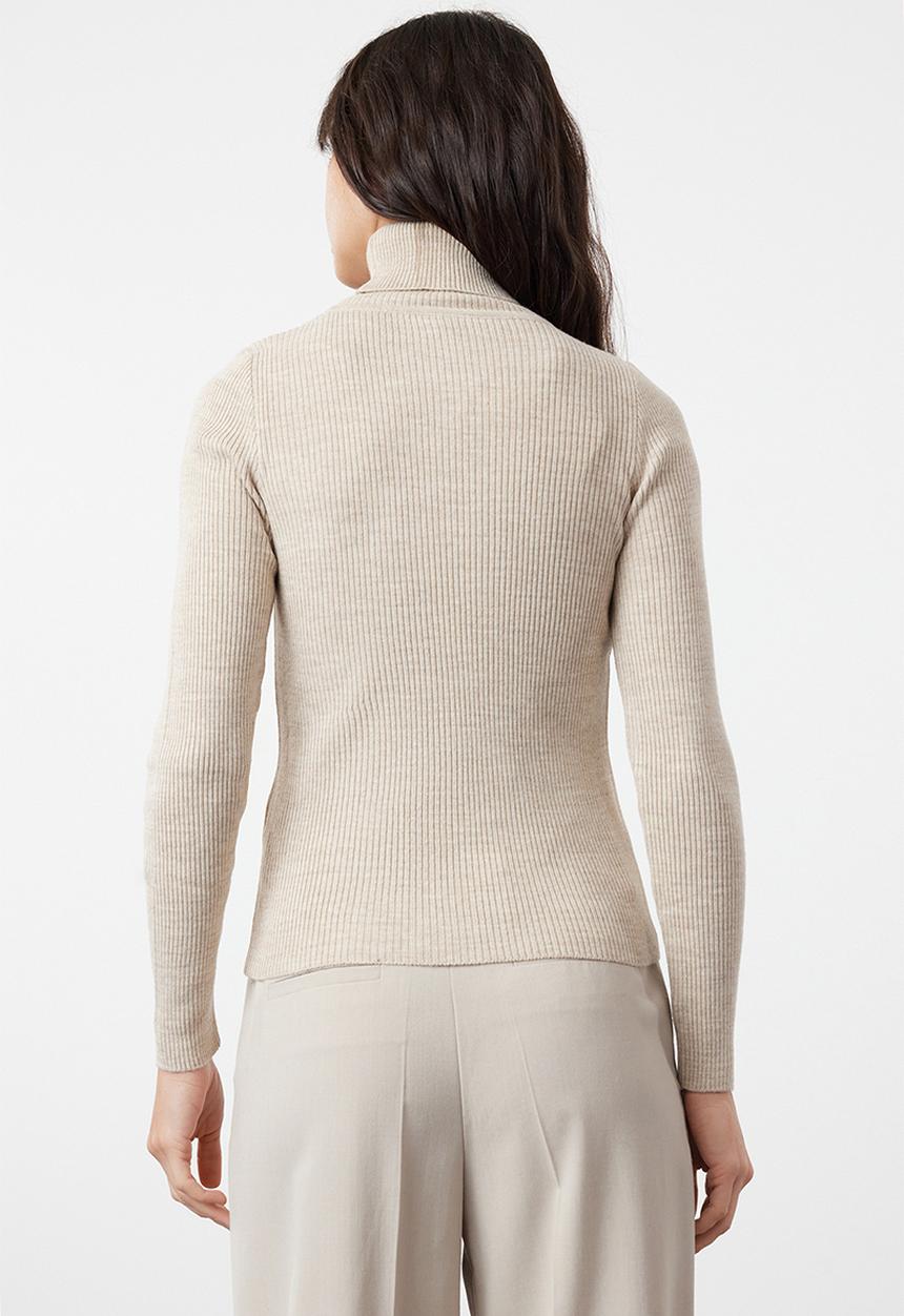 Trendyol - Basic turtleneck knitwear sweater - stone 