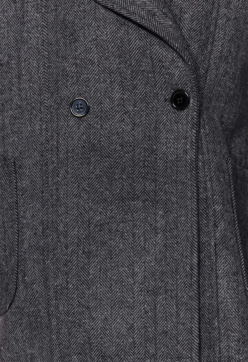 Trendyol - Oversize wide cut stamped coat - anthracite 