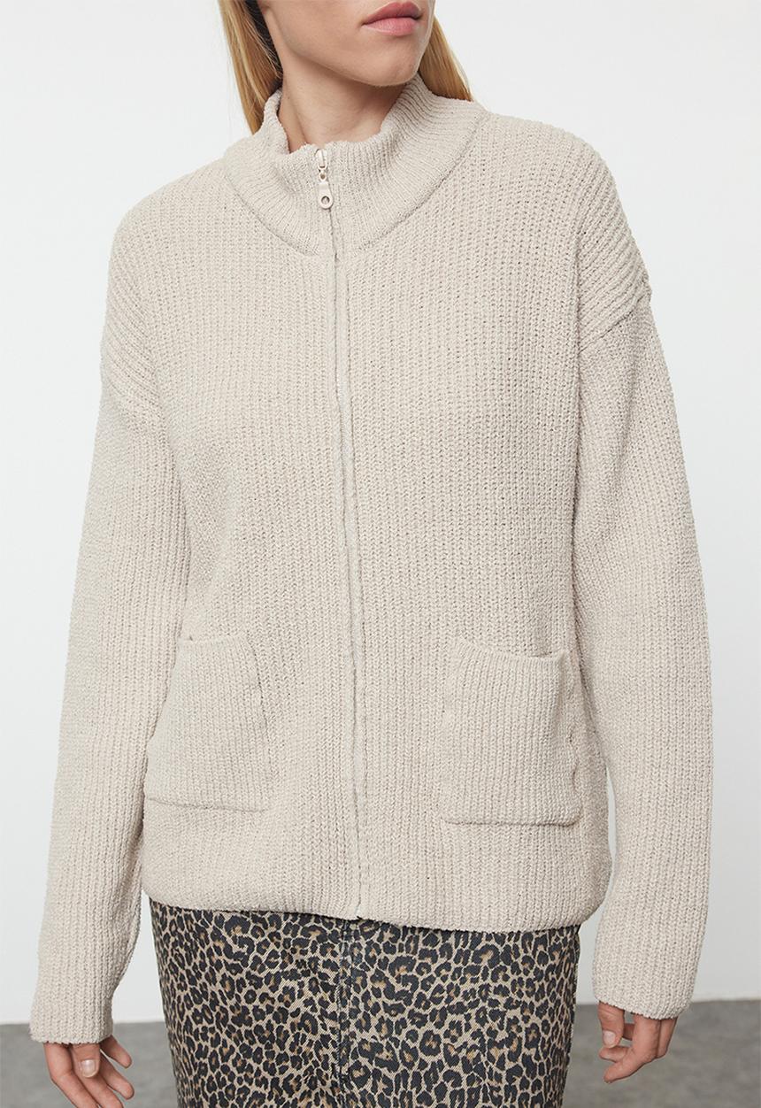 Trendyol - Tas more sustainable soft texture pocket detailed knitwear