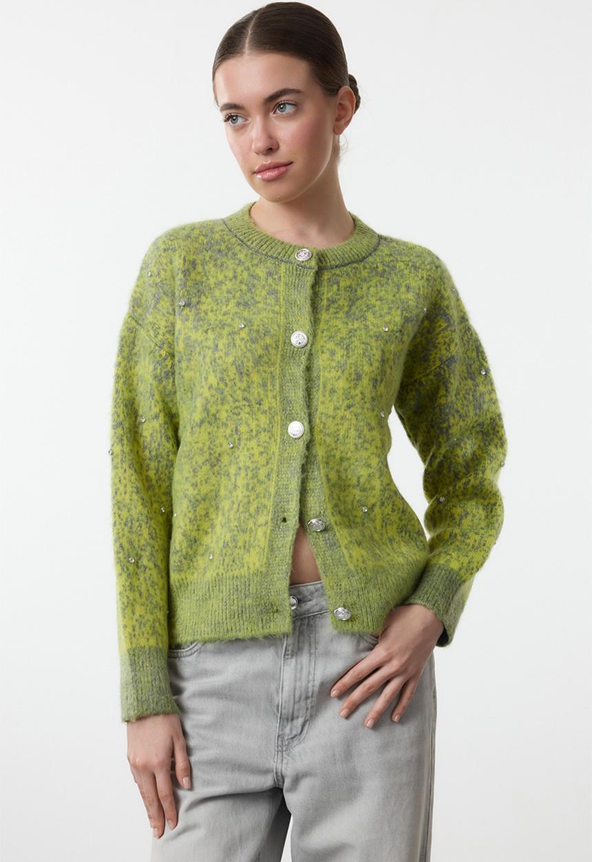 Trendyol - Soft textured patterned knitwear - green