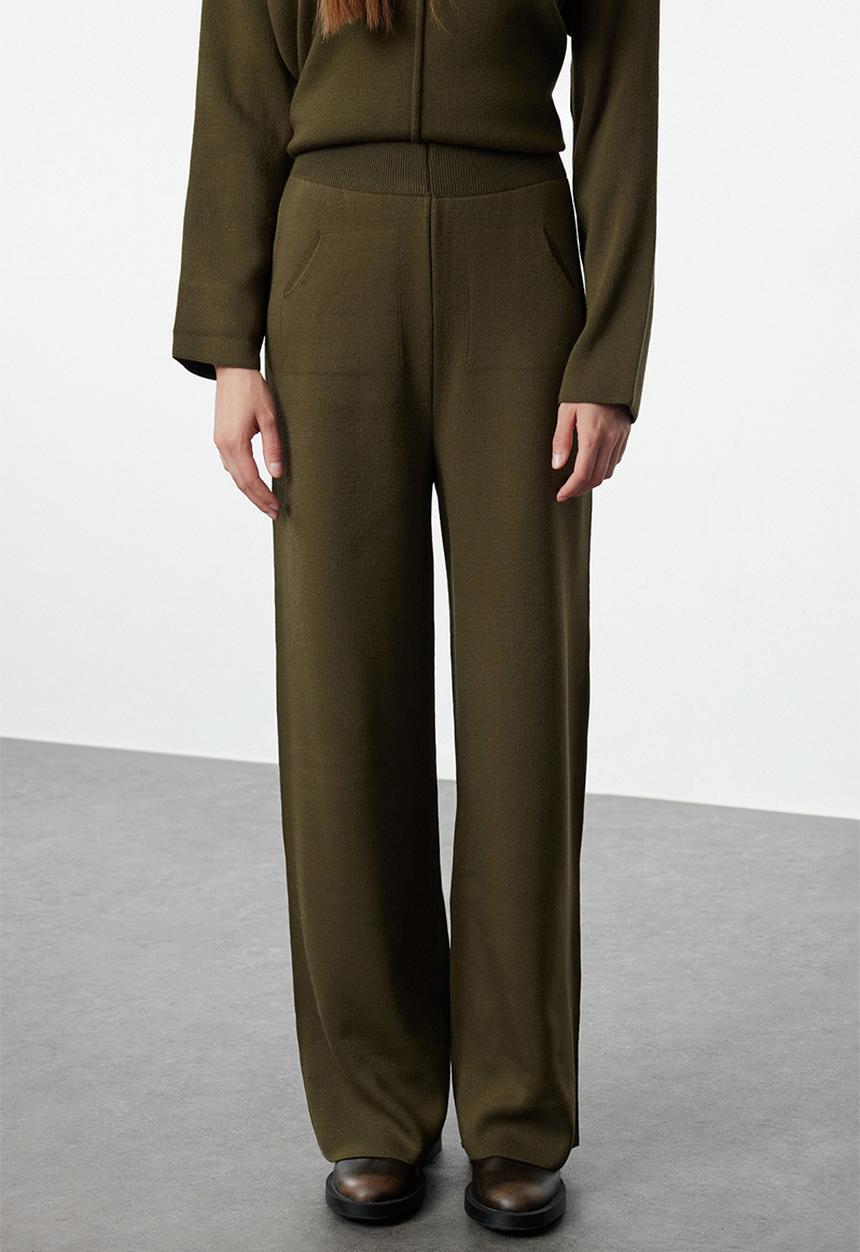 Trendyol - Sweater trousers knitwear bottom-top - khaki