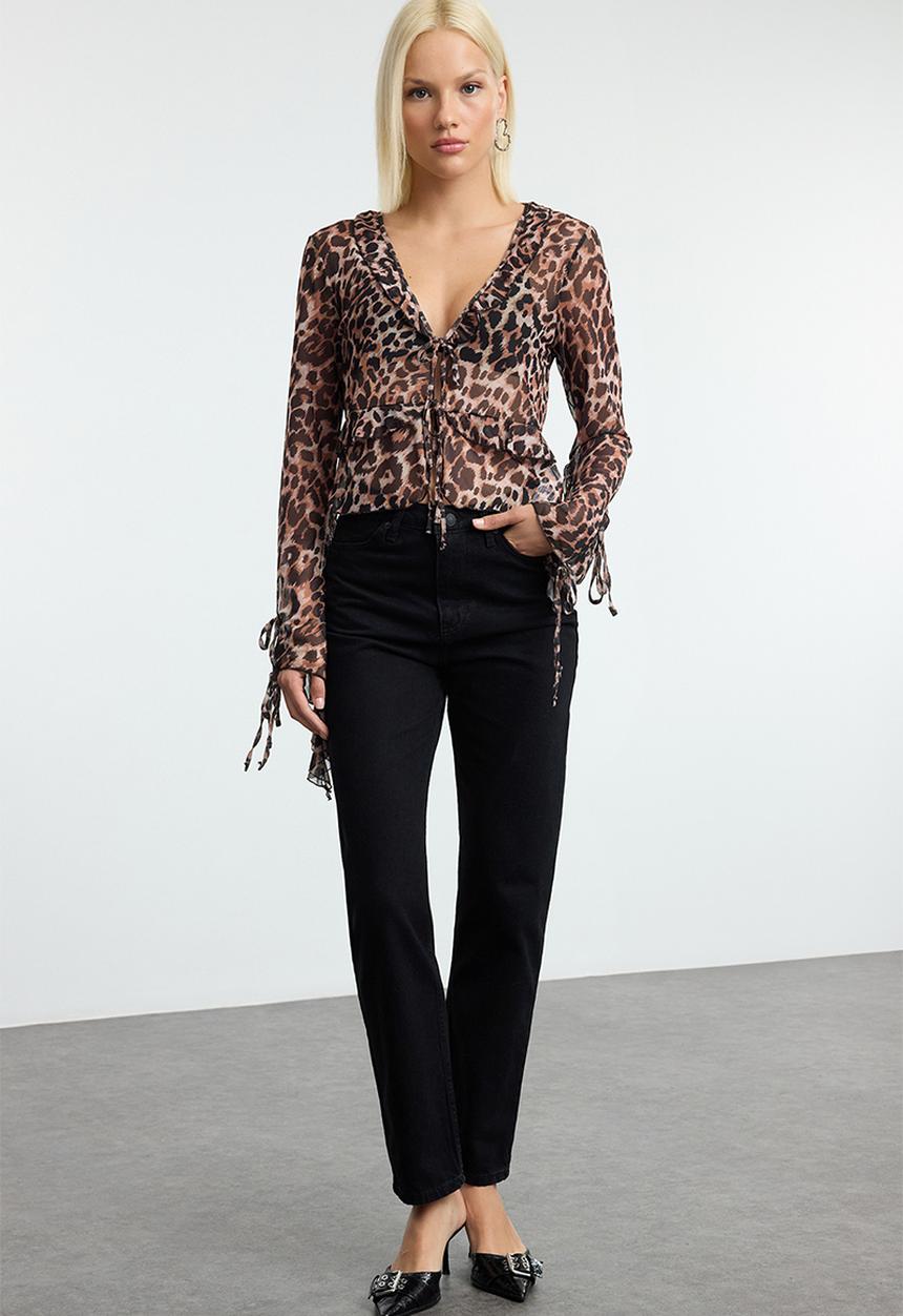 Trendyol - Straight fit woven trousers - black