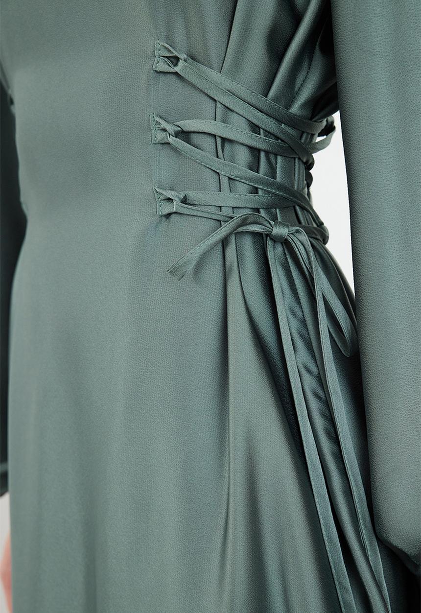 Trendyol - Waist briti satin evening - mint 