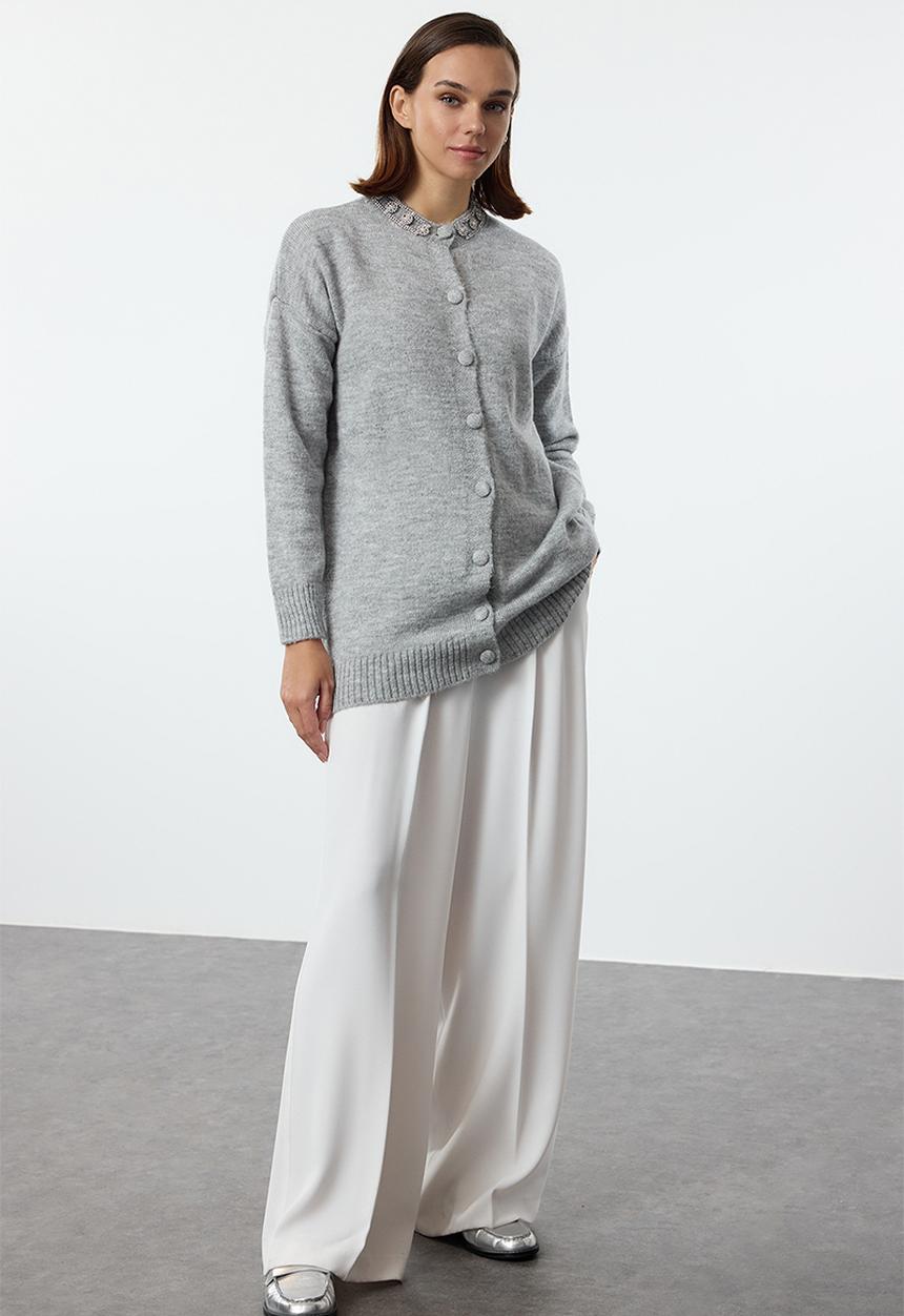 Trendyol - Accessory detailed knitwear - grey