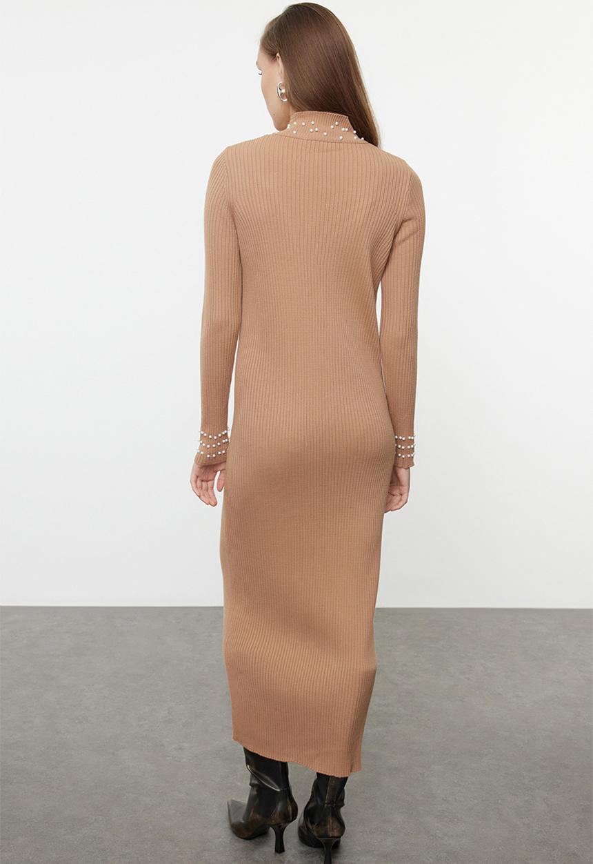 Trendyol - Pearl Stone Accessory Knitwear - Camel