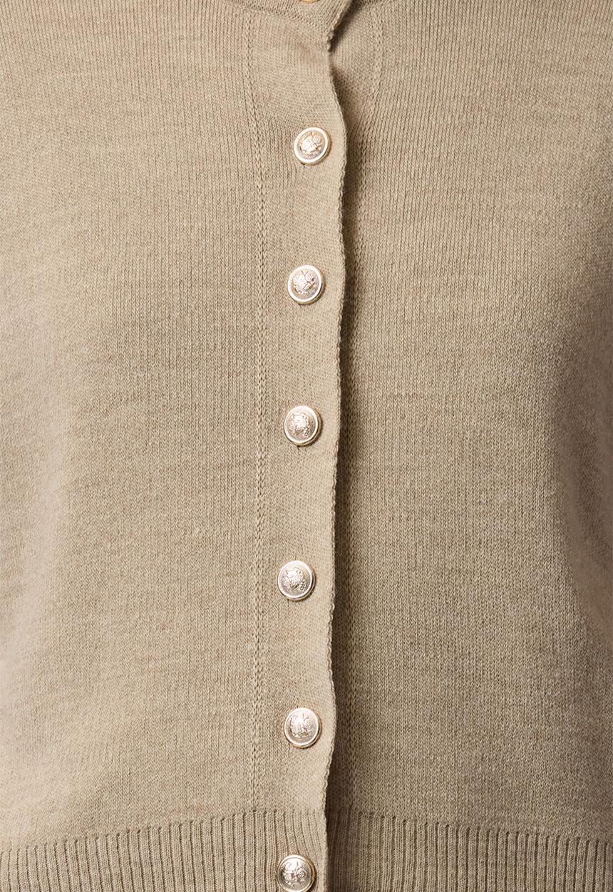 Trendyol - Basic blouse-cardigan set knitwear - stone