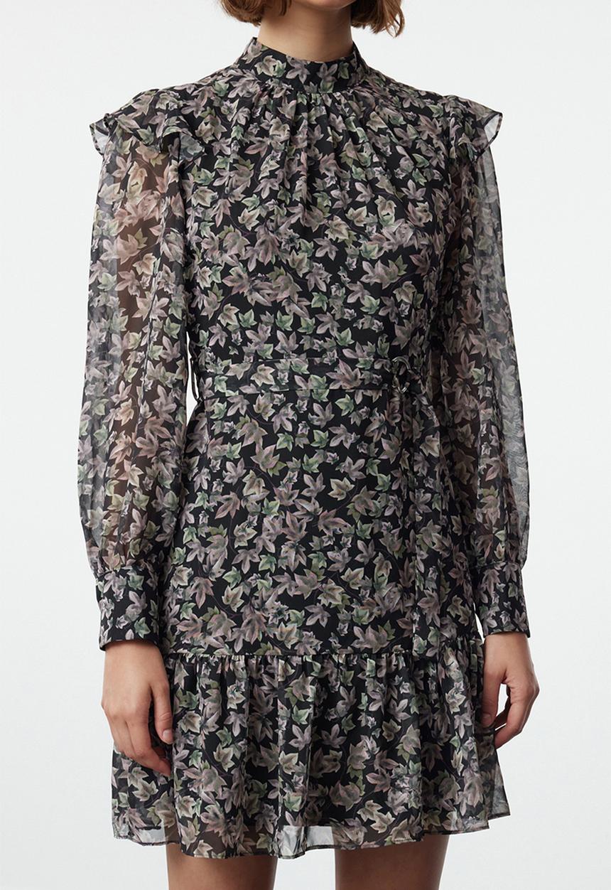 Trendyol - Geometric woven winter dress - multi