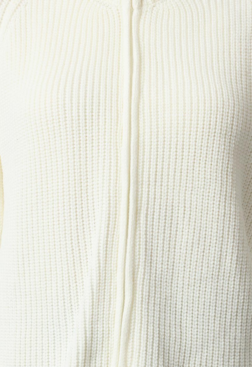 Trendyol - Basic zippered stand collar knitwear - ecru