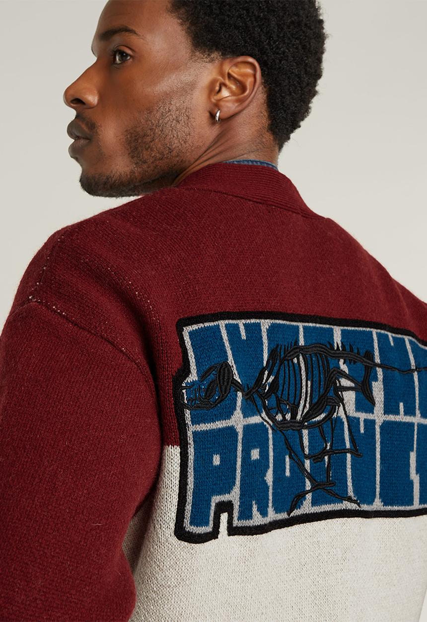 G-STAR - Holiday loose cardigan knit - dry red