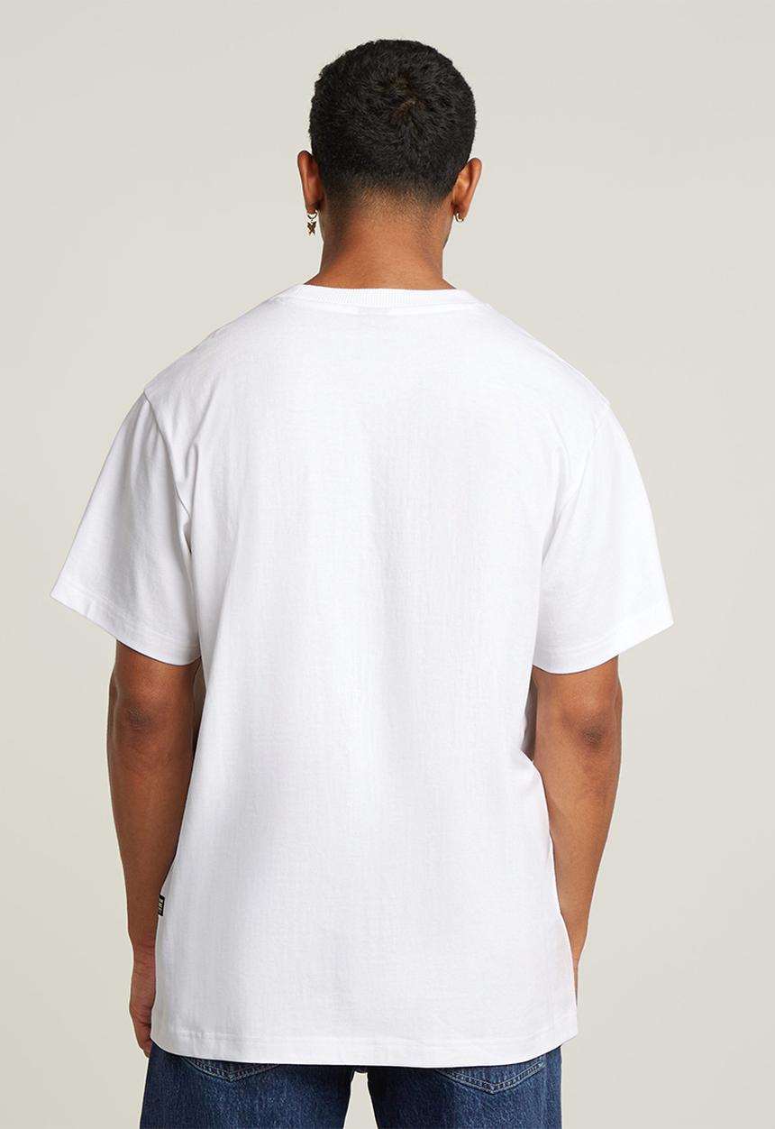 G-STAR - Flock g-script loose r t - white