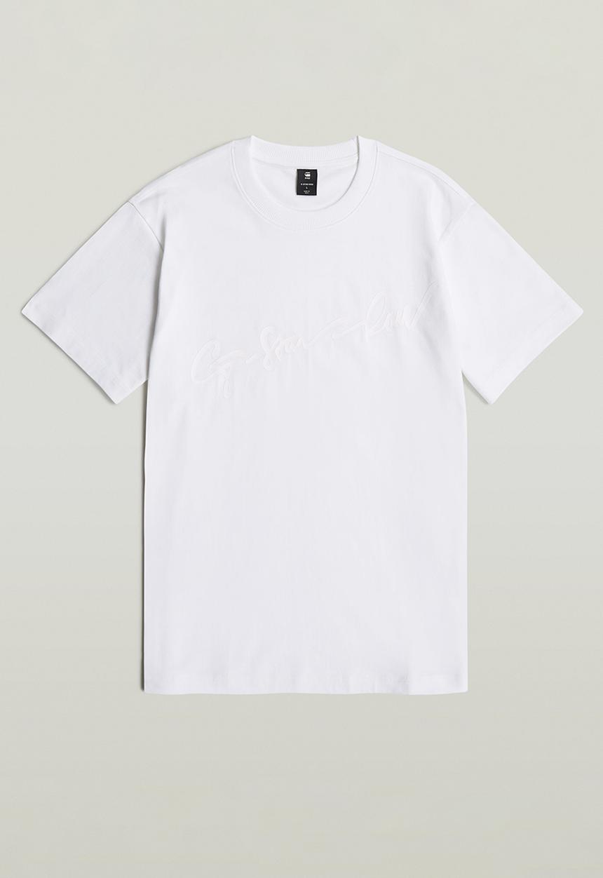 G-STAR - Flock g-script loose r t - white