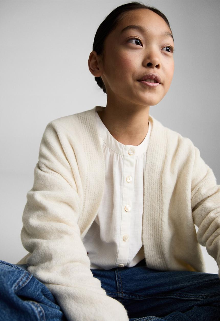 MANGO - Cardigan tique - light beige