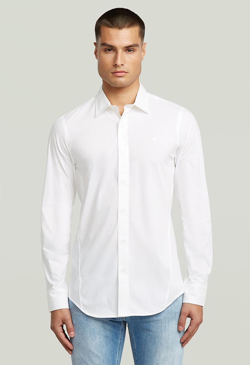 G-STAR - Uniform slim shirt long sleeve - white