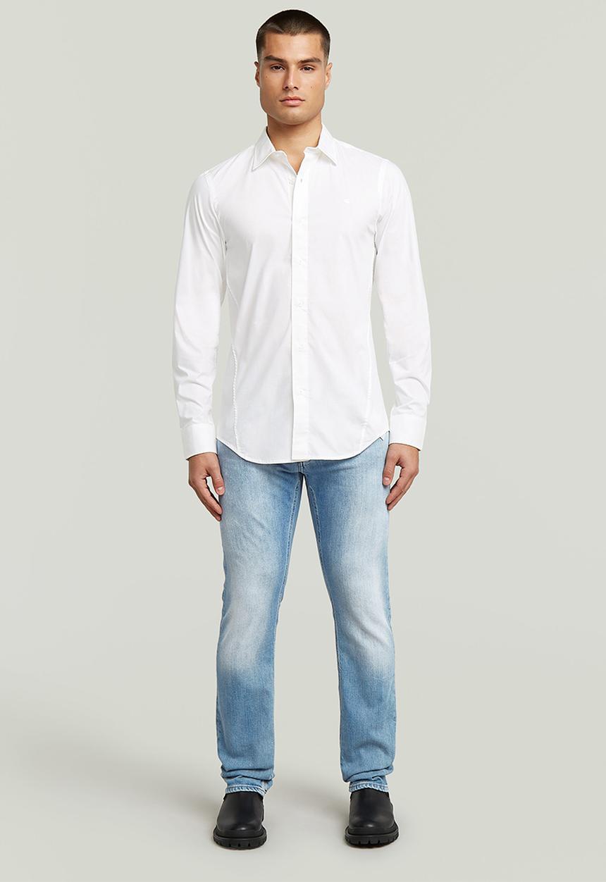 G-STAR - Uniform slim shirt long sleeve - white