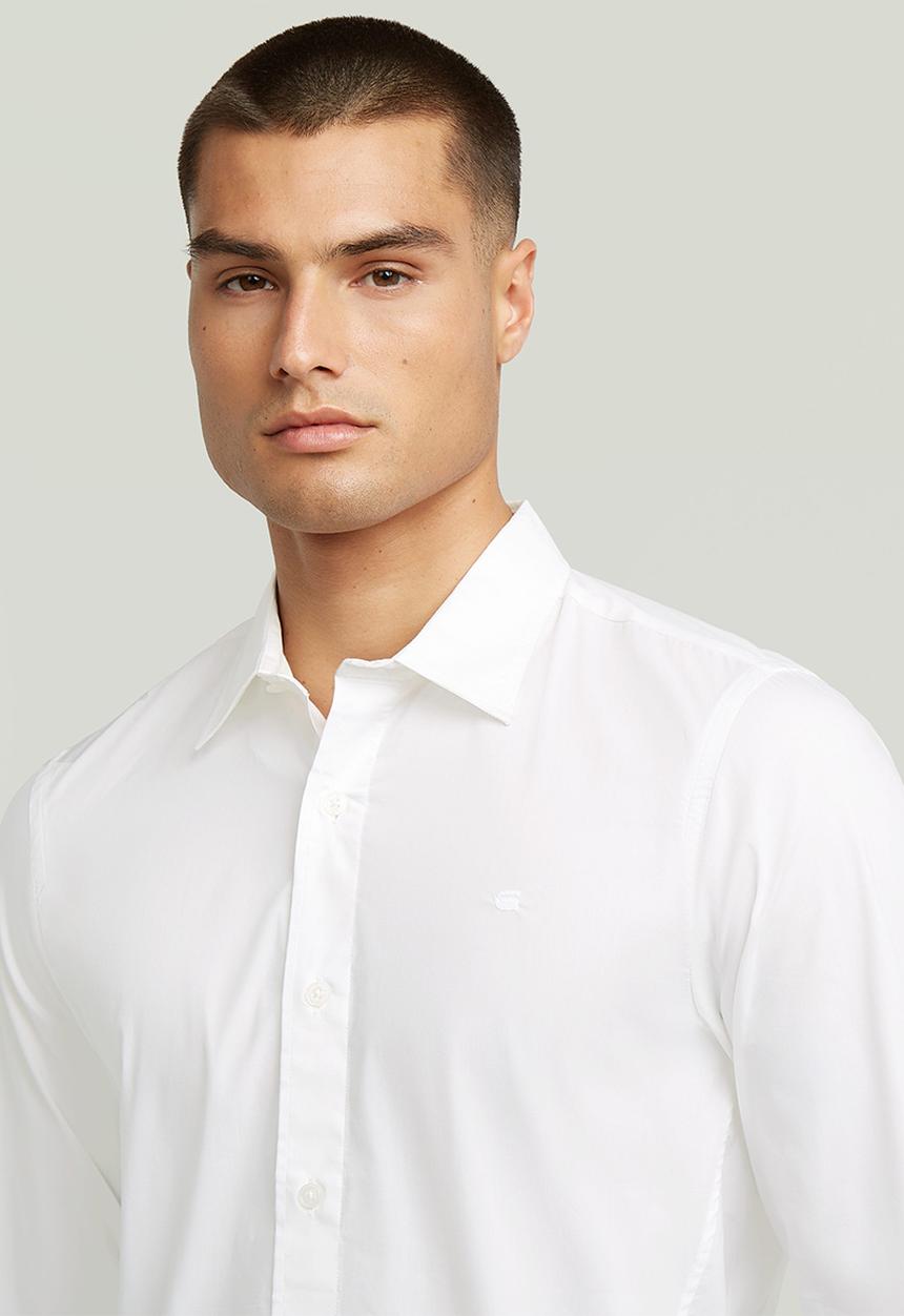 G-STAR - Uniform slim shirt long sleeve - white