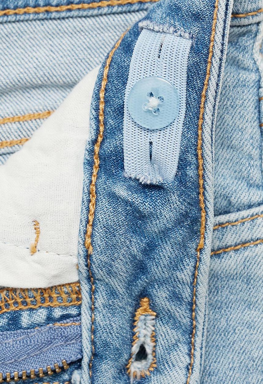 MANGO - Jeans slim - open blue