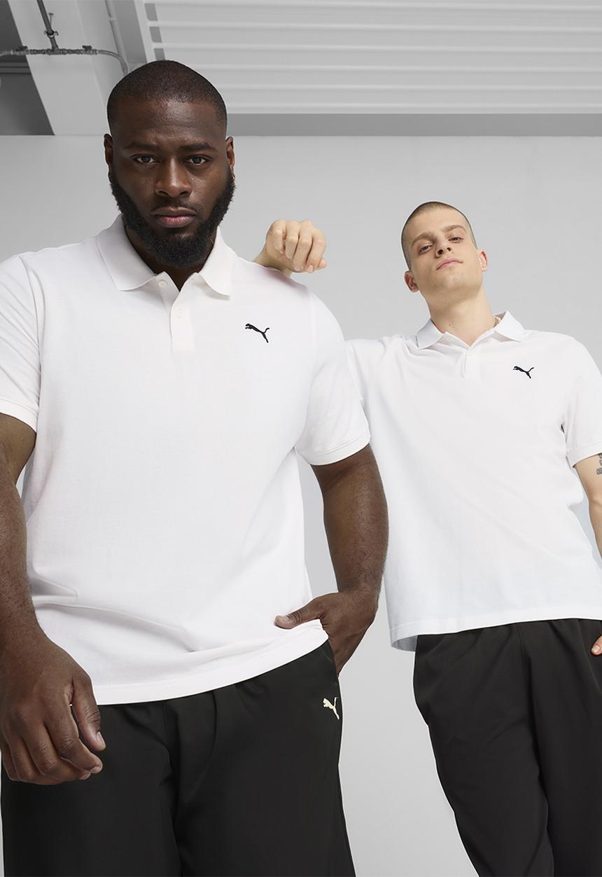 PUMA - ESS Small Puma Logo Pique Polo M - PUMA White