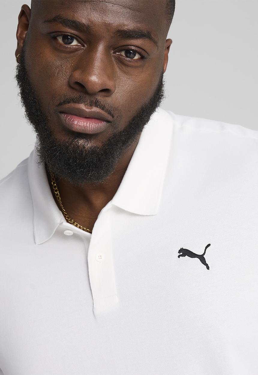PUMA - ESS Small Puma Logo Pique Polo M - PUMA White
