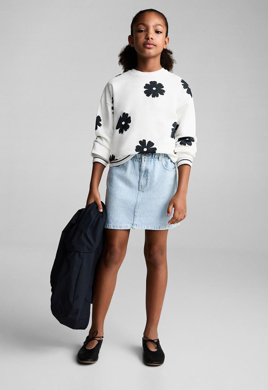 MANGO - Skirt cindy8 - open blue