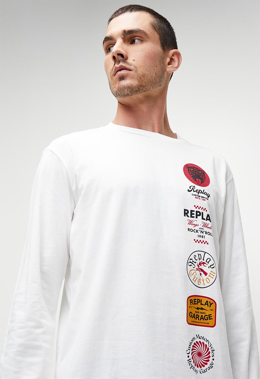 Replay - T-shirt - Natural White