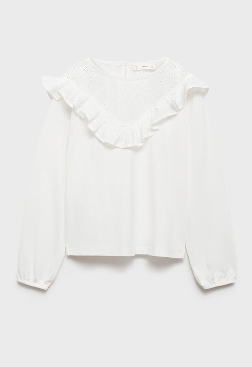 MANGO - T-shirt puri - natural