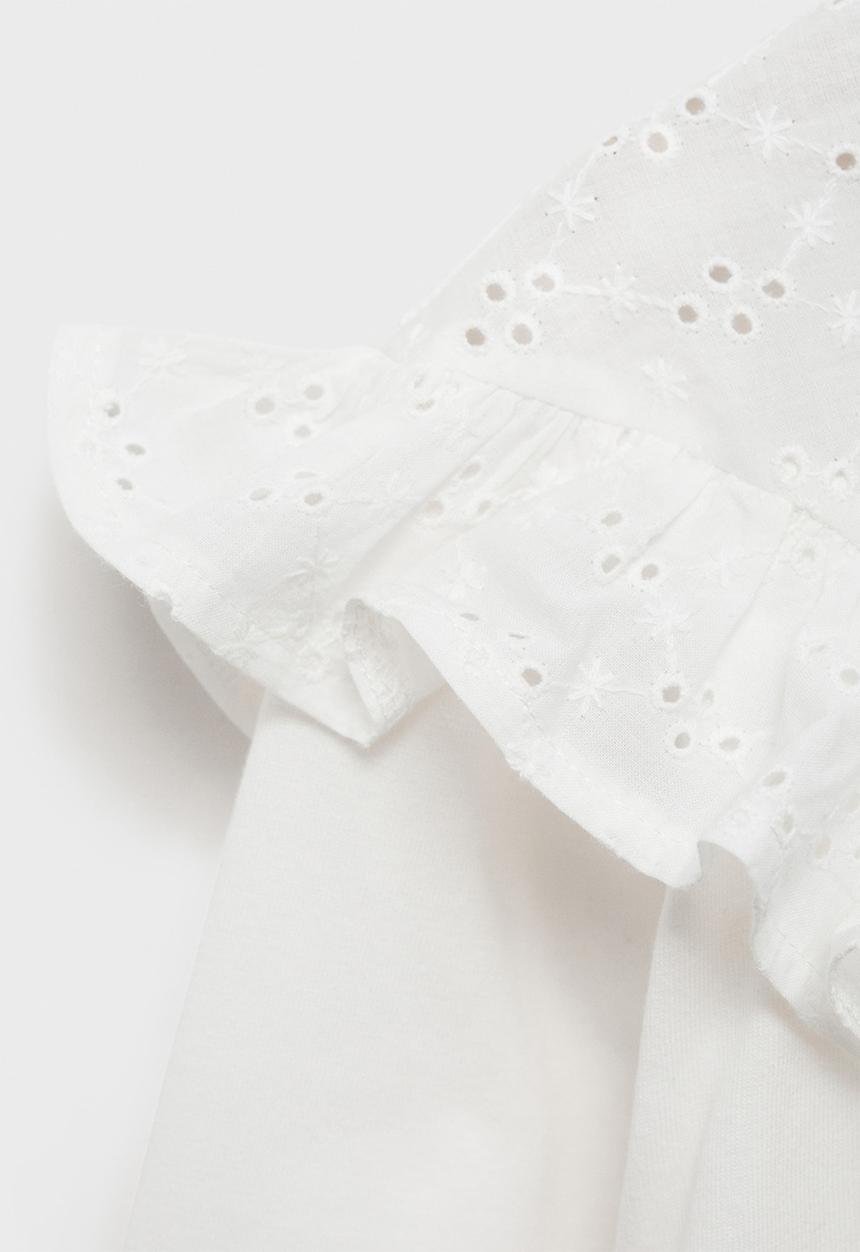 MANGO - T-shirt puri - natural
