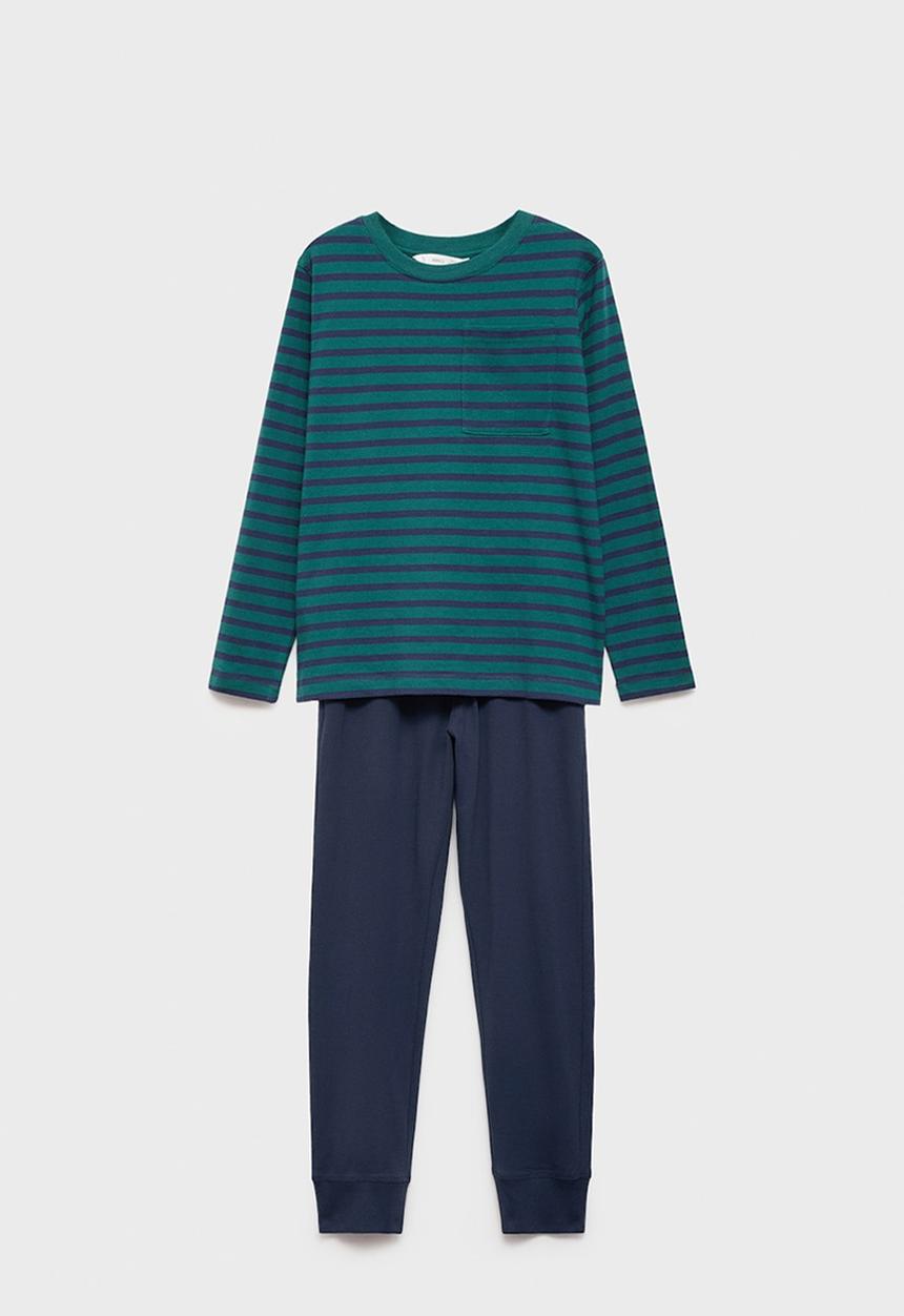 MANGO - Pyjama steven - green