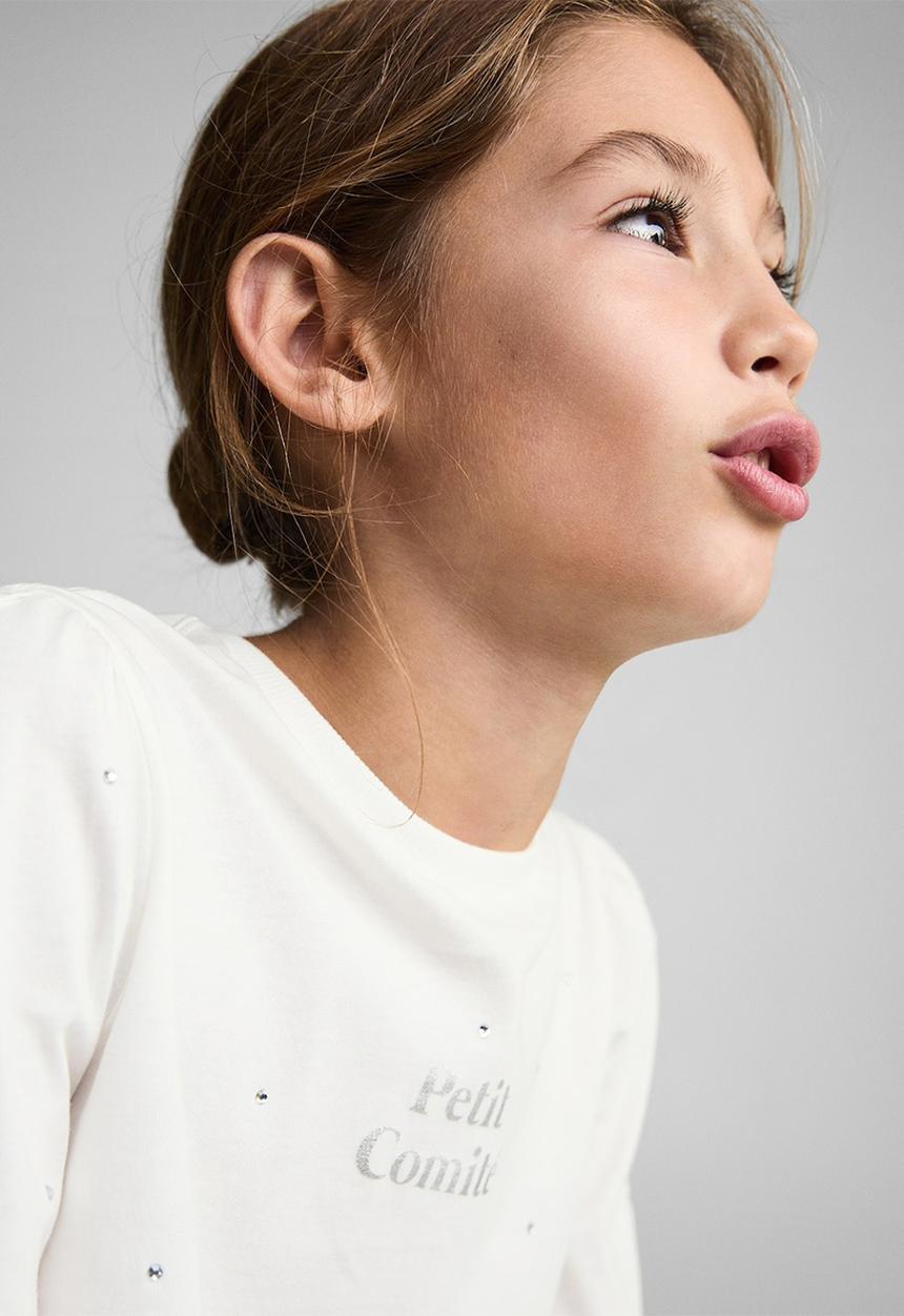 MANGO - T-shirt comite - natural