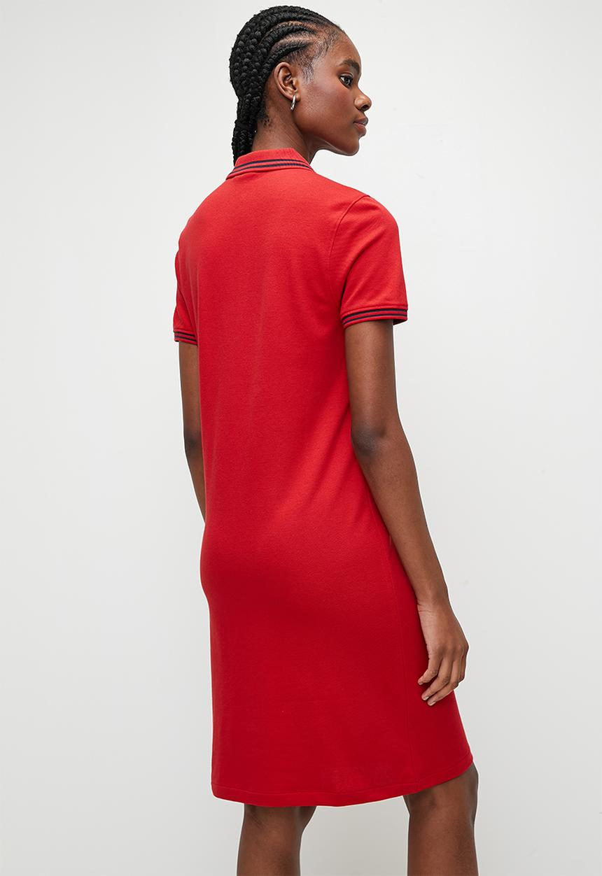 POLO - Wmn leah short sleeve golfer dress - red