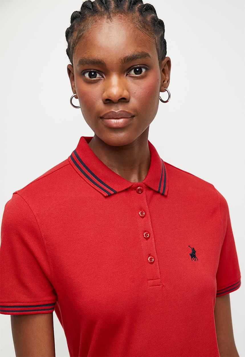 POLO - Wmn leah short sleeve golfer dress - red
