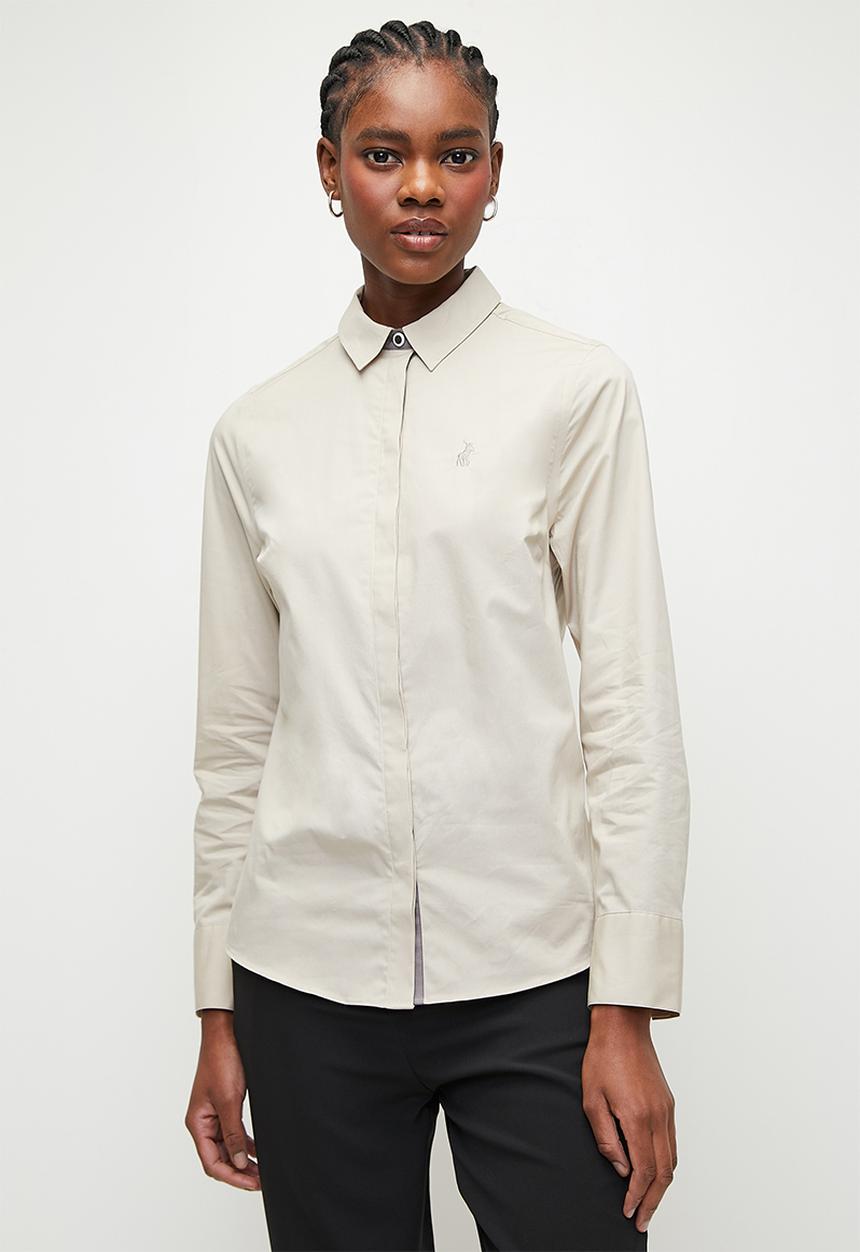POLO - Wmn jamie long sleeve shirt - birch