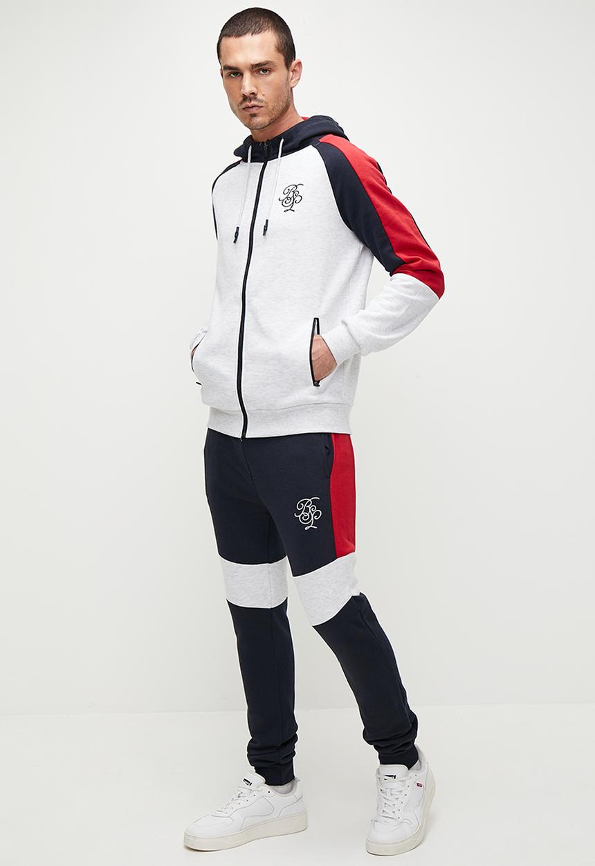 Brave Soul - Prime Jogger Sets - Ecru Marl & Navy