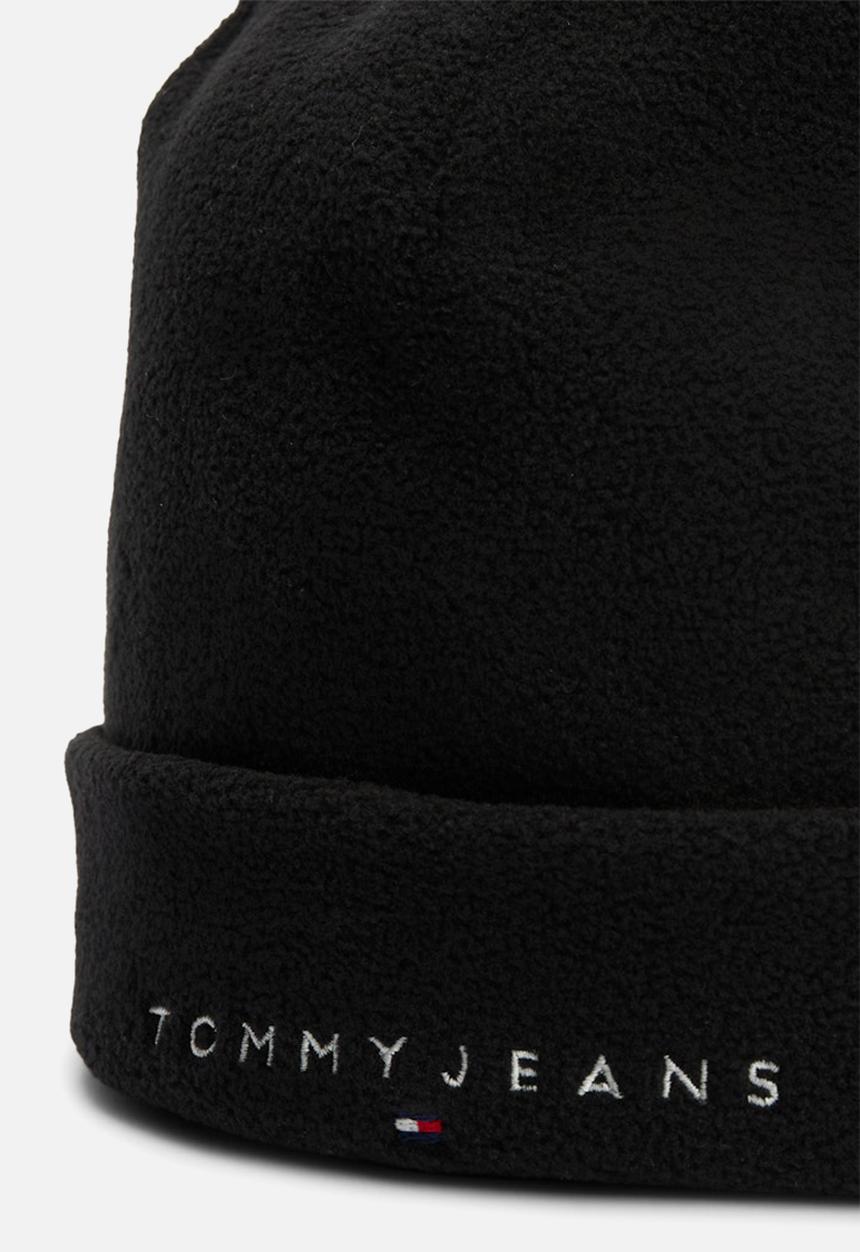 Tommy Hilfiger - Tjm Linear Logo Fleece Beanie - Black