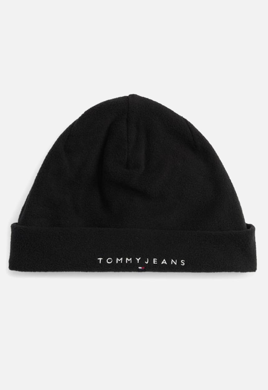 Tommy Hilfiger - Tjm Linear Logo Fleece Beanie - Black