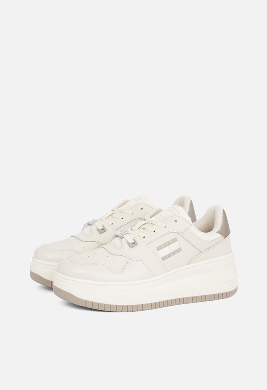 Tommy Hilfiger - Retro flatform leather sneaker - newsprint