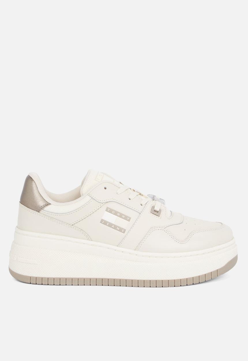 Tommy Hilfiger - Retro flatform leather sneaker - newsprint